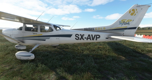 Cessna 172 SP livery SX-AVP "Hellenic Gold" 8K (Classic)