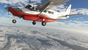 Cessna 208 red and gray thumbnail 2