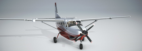 Cessna 208B Default Red Recolor with New Seats