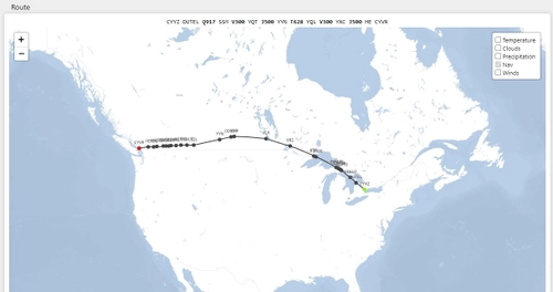 CYYZ to CYVR - Flight Plan