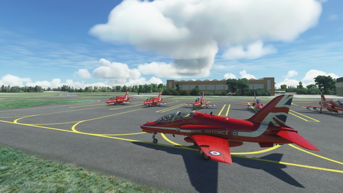 EGXP RAF Scampton, The Red Arrows (Formerly Home Base), Lincoln, Lincolnshire, England, UK.