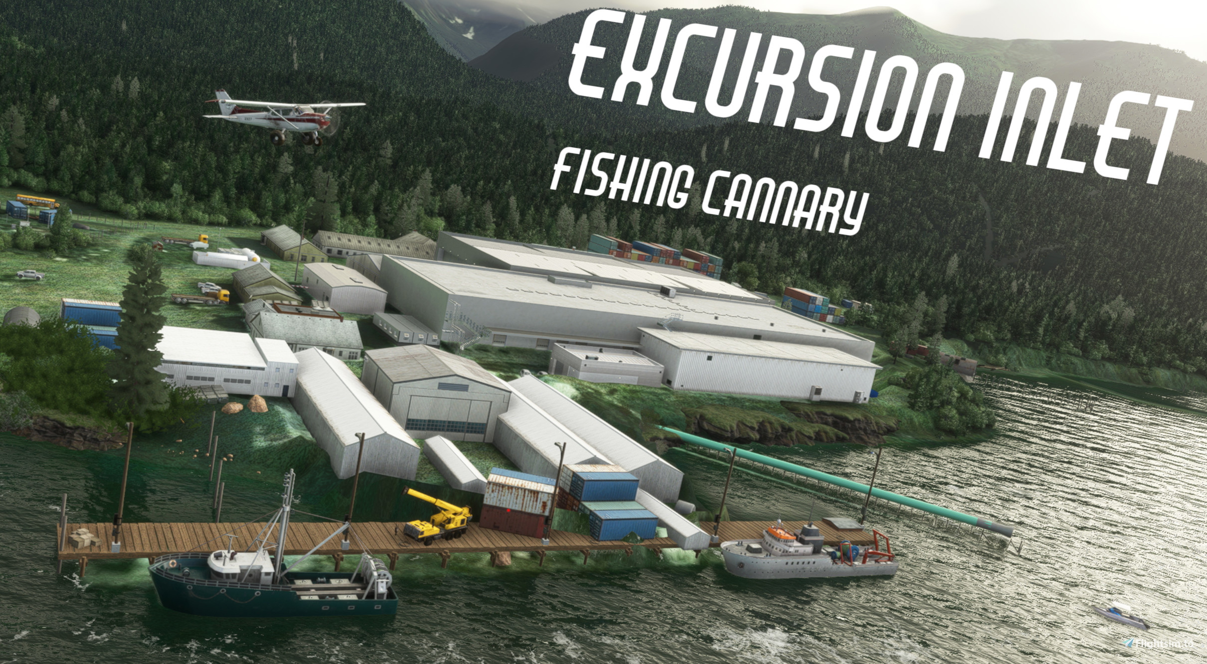Excursion Inlet Cannary, Alaska - 'Runway Road' & Seaplane Bases - Image 1