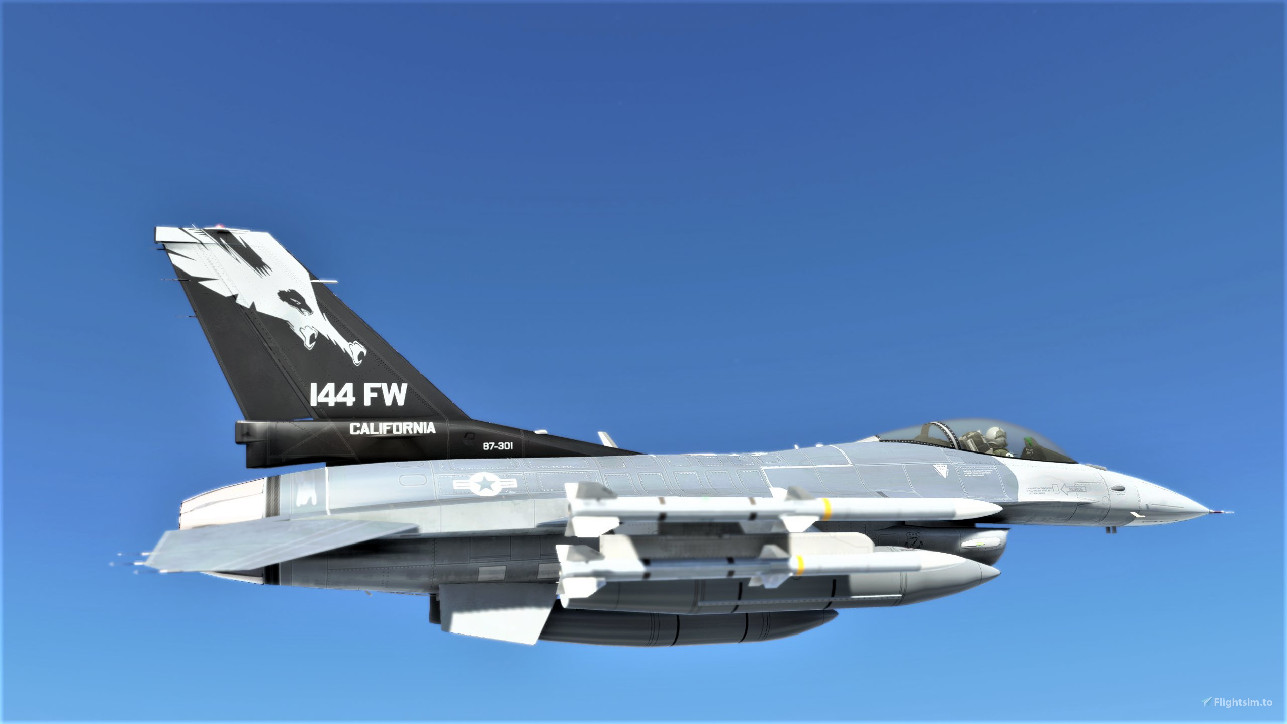 F-16C - California Air National Guard 144th Fighter Wing (Weathered and  dirty) for Microsoft Flight Simulator | MSFS