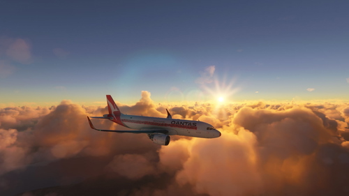 FBW Qantas Christmas A32NX