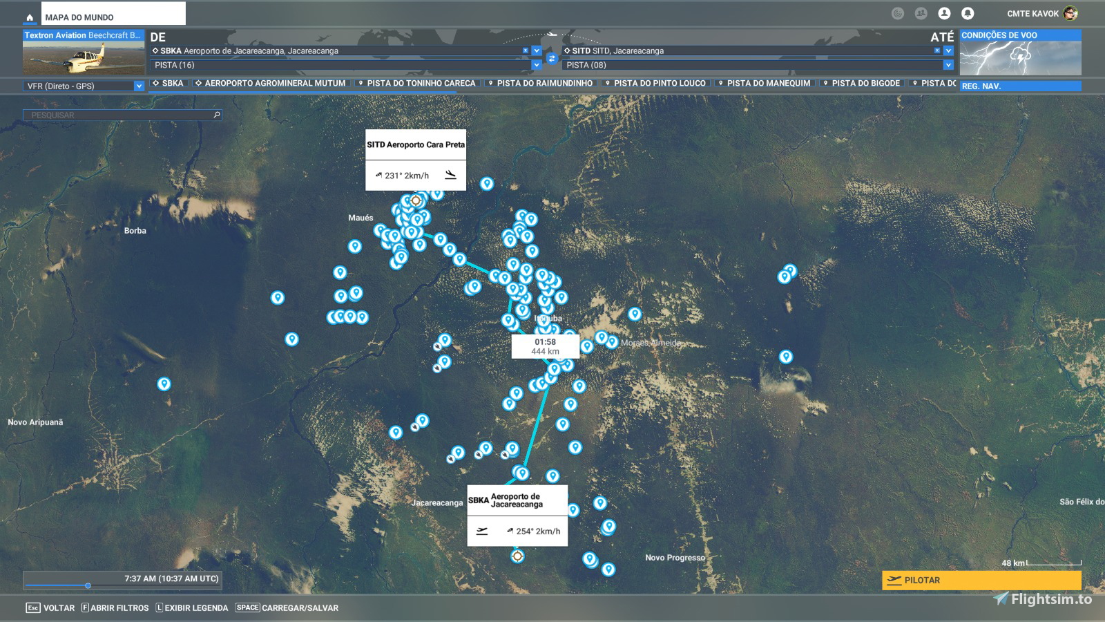 Flight Plan to Fly over 23 Bush Strips at Amazonia  - Voe por 23 pistas de Garimpo na Amazonia - Image 2