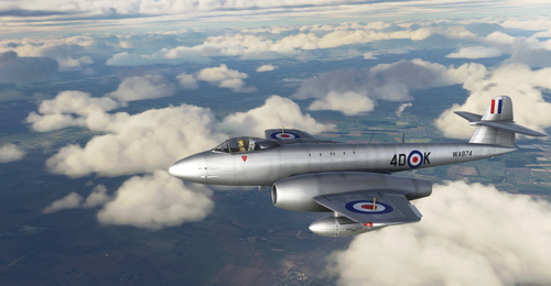 Gloster Meteor Mk.8 RAF No.74 Sqn WA874 4D-K