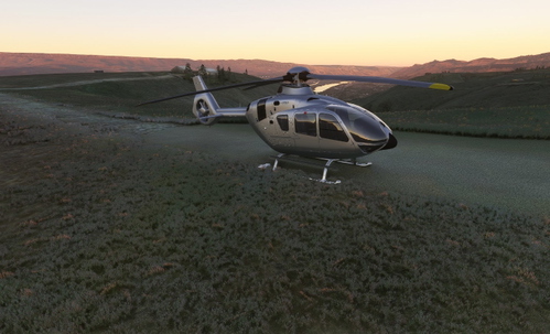 H135 Matte Black and Silver