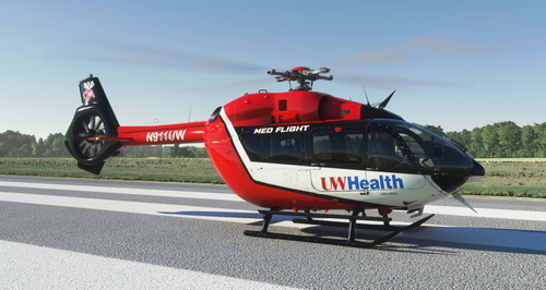 H145 Civ B7 University of Wisconsin Med Flight Current Paint.