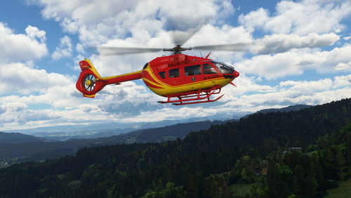 HPG Airbus H145 Air Glaciers Red/Yellow HB-ZRH (Fictional, 8K, CivilVar)