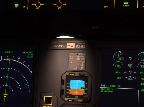 IBERIA SELCAL code plate for FlyByWire A32nx mod