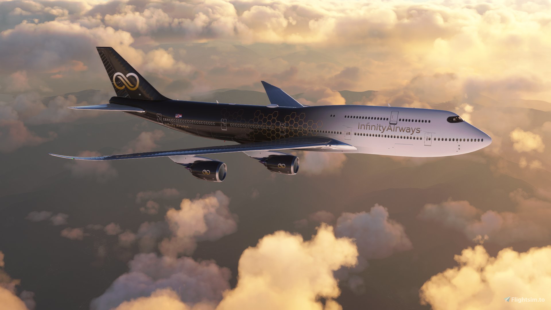 インフィニティ Infinity Airways VA Boeing 747-8i - 8K for Microsoft Flight