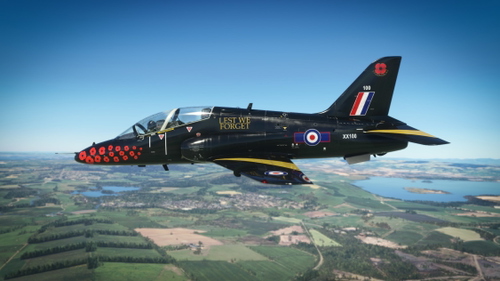 Just Flight Hawk T1 Royal Air Force RAF XX100 Lest We Forget.