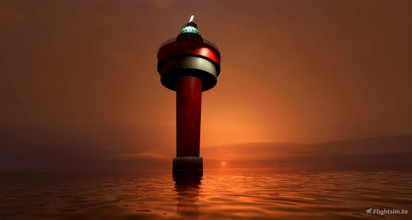 Der Leuchtturm Roter Sand in der Wesermündung, Deutsche Bucht