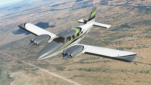 Lime and Grey Livery for Carenado Seneca