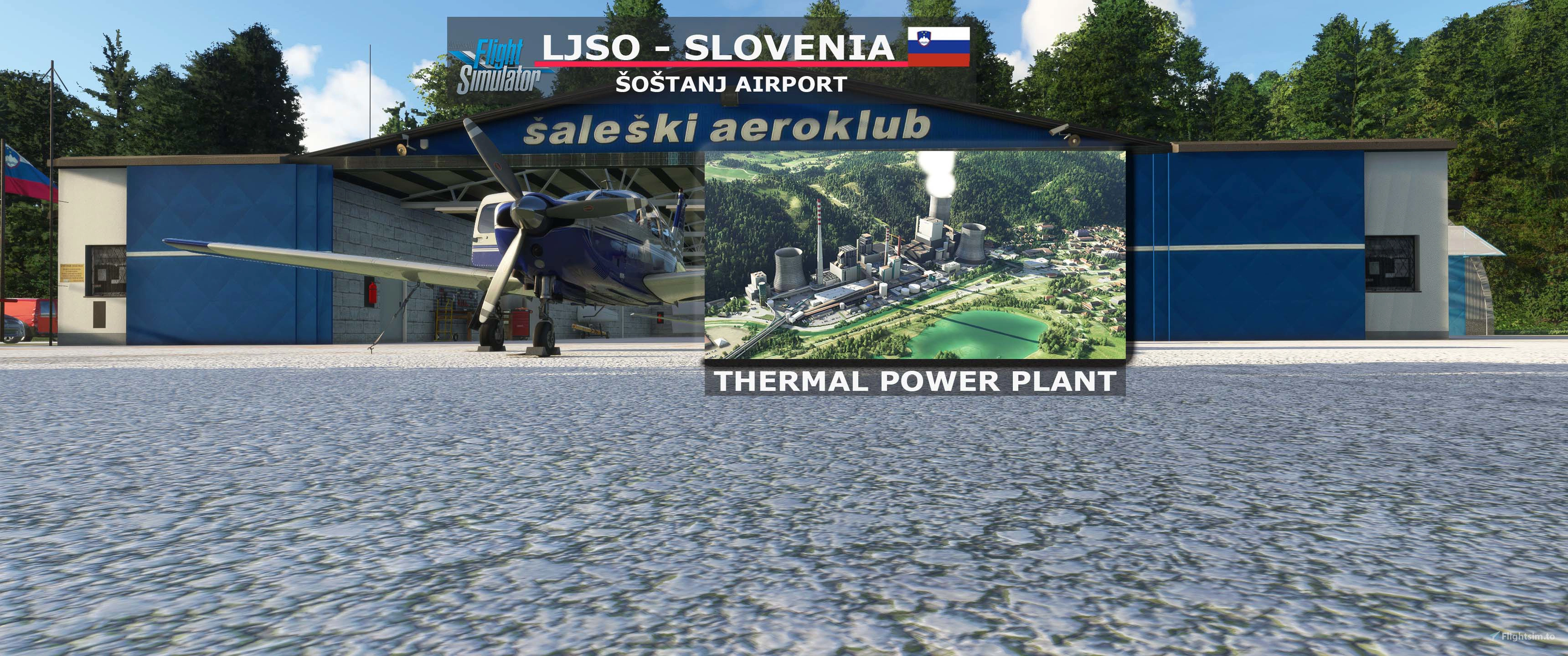 LJSO - Sostanj Airport & power plant landmark, Slovenia - Image 2