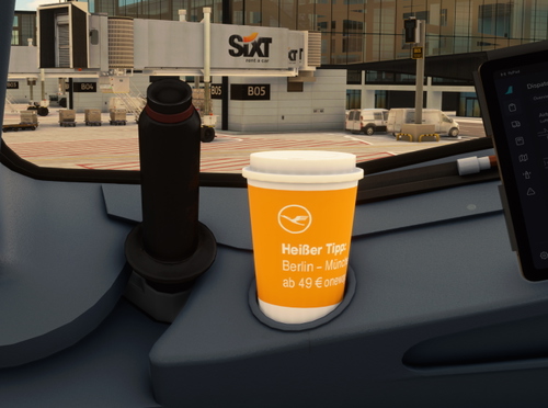 Lufthansa hot drink cup
