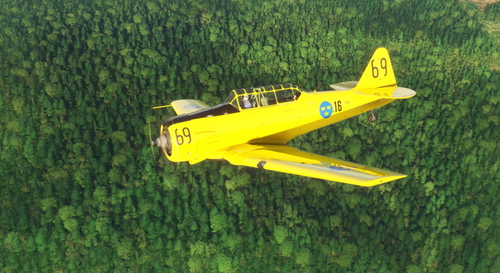 North American T-6 Harvard Swedish Air Force #69