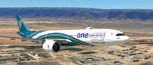 Oman Air (A4O-DI) "Oneworld" (fictional/candidate) livery on Headwind Airbus A330neo-900 [8K]