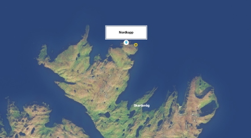 POI for Nordkapp, Troms og Finnmark, Norway. (New)
