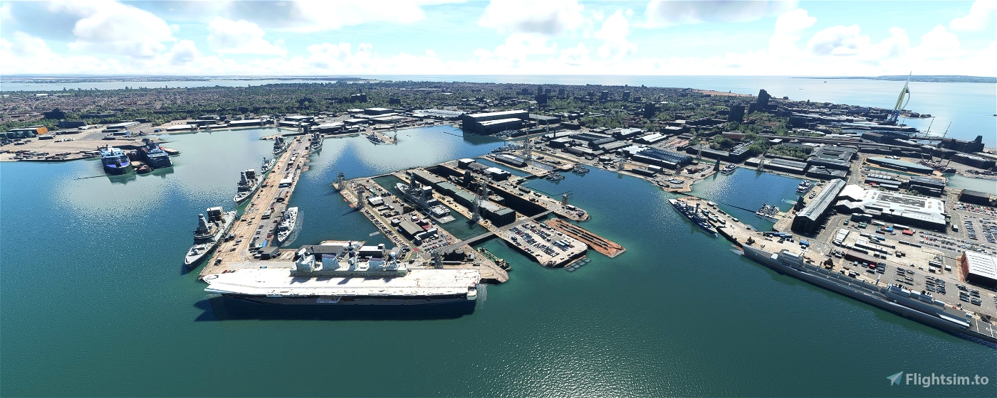 Portsmouth Naval Shipyards UK V1.6 Microsoft Flight Simulator
