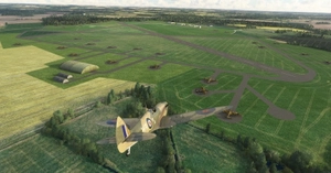 RAF Bardney 1945, Bardney, Lincolnshire, England, UK. (New "Period" airfield scenery) thumbnail 1