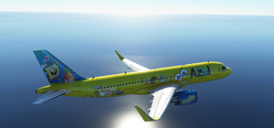 [A32NX] SpongeBob Azul Eco livery (PT-BOB) A320NX [8K]  thumbnail 7