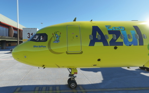 [A32NX] SpongeBob Azul Eco livery (PT-BOB) A320NX [8K]  thumbnail 14