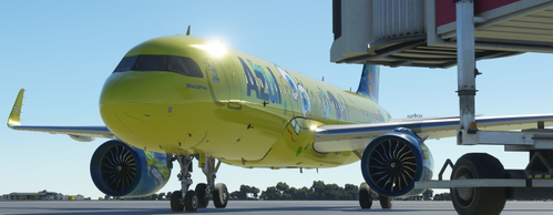 [A32NX] SpongeBob Azul Eco livery (PT-BOB) A320NX [8K] 