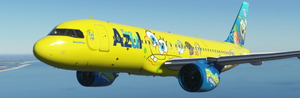 [A32NX] SpongeBob Azul Eco livery (PT-BOB) A320NX [8K]  thumbnail 8