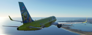 [A32NX] SpongeBob Azul Eco livery (PT-BOB) A320NX [8K]  thumbnail 4