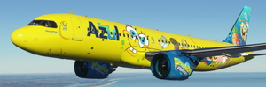 [A32NX] SpongeBob Azul Eco livery (PT-BOB) A320NX [8K]  thumbnail 6