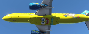 [A32NX] SpongeBob Azul Eco livery (PT-BOB) A320NX [8K]  thumbnail 3