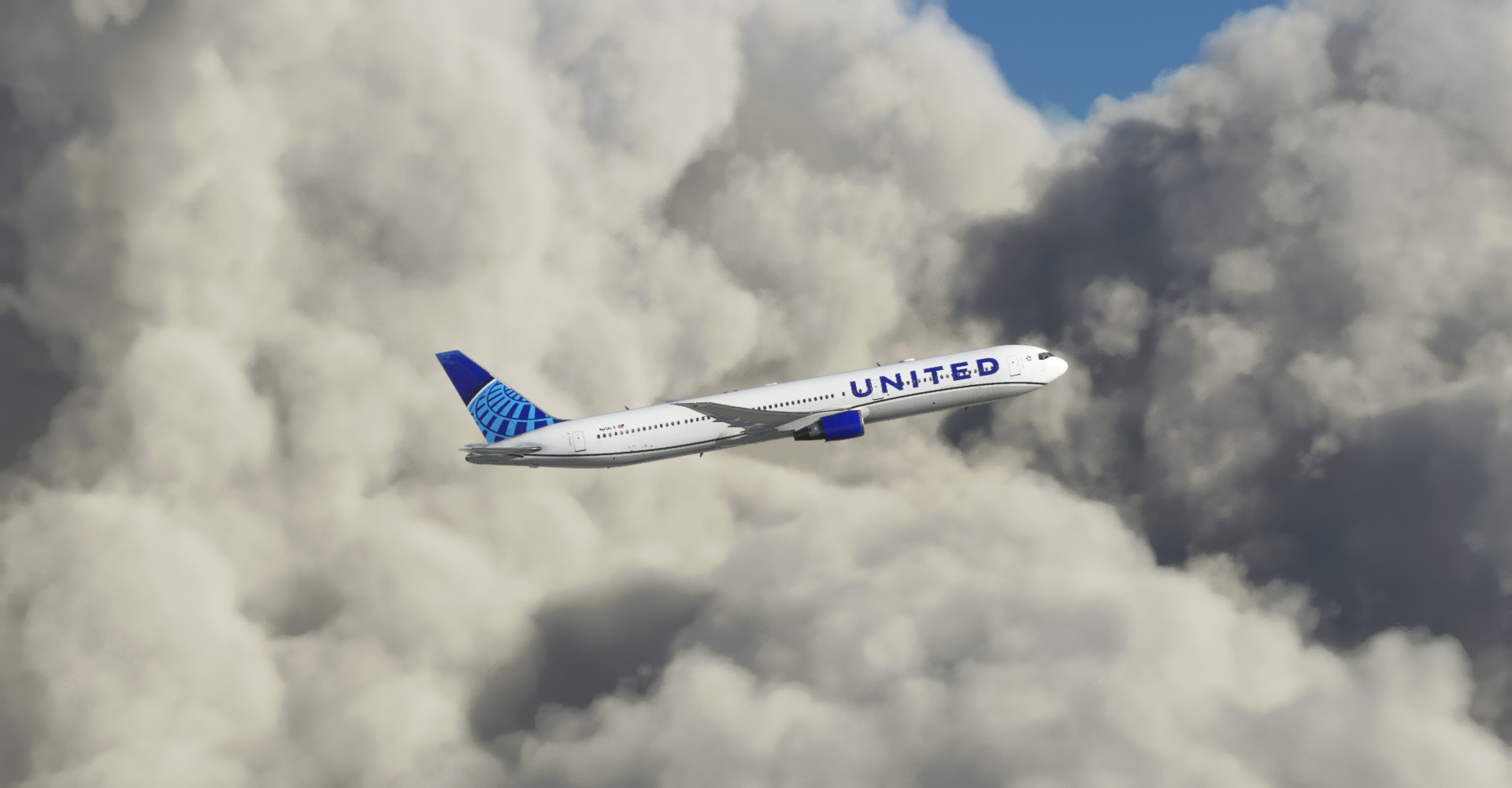 United Airlines "2019 livery" "N66056" CaptainSim 767-400ER - Image 2