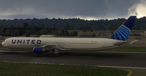United Airlines "2019 livery" "N66056" CaptainSim 767-400ER thumbnail 3