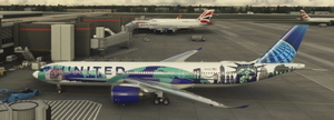 UNITED AIRLINES Her Art NewYork/NewJersey Livery 8K  (FICTIONAL) thumbnail 3