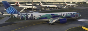 UNITED AIRLINES Her Art NewYork/NewJersey Livery 8K  (FICTIONAL) thumbnail 4