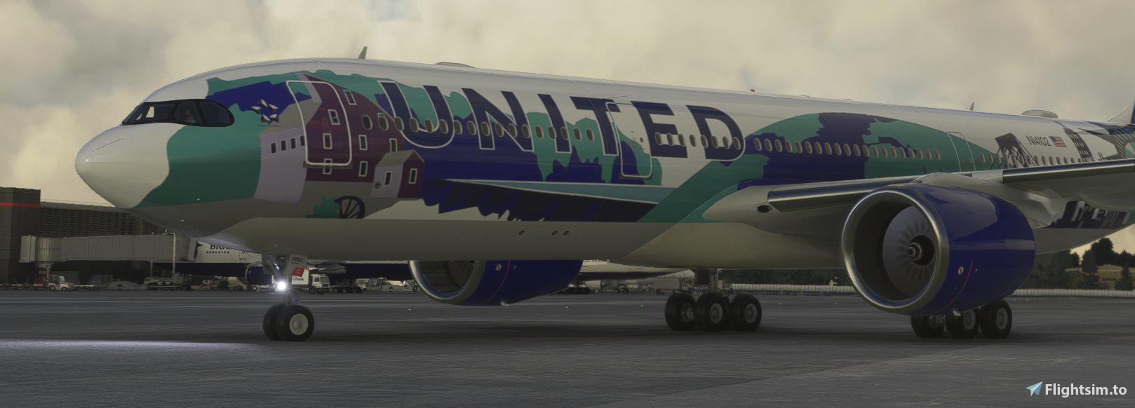UNITED AIRLINES Her Art NewYork/NewJersey Livery 8K (FICTIONAL) - Image 1