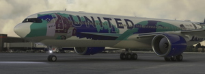 UNITED AIRLINES Her Art NewYork/NewJersey Livery 8K  (FICTIONAL) thumbnail 1