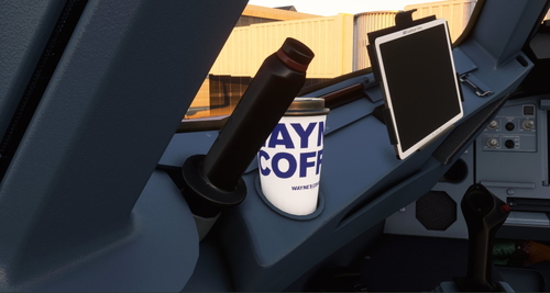 Wayne's Coffee A32NX Cup - Large font and inverted colors 