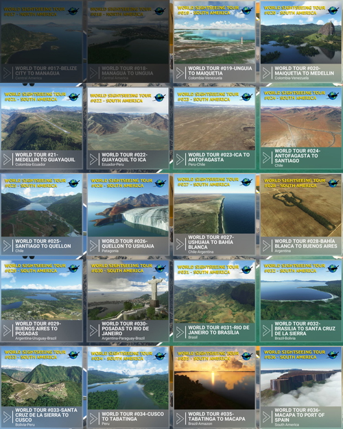 World Sightseeing Tour - Bush Trips Part 2 - South America