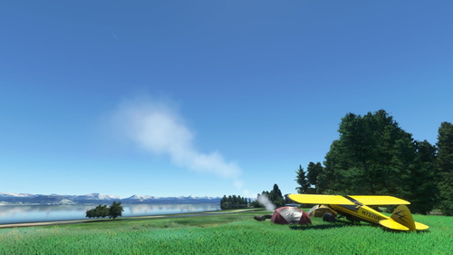 Yellowstone Park Landscape & Camping