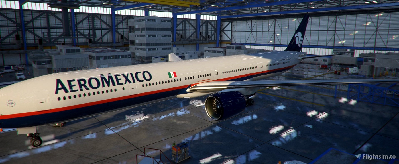 Aeromexico silver 777-300 Microsoft Flight Simulator