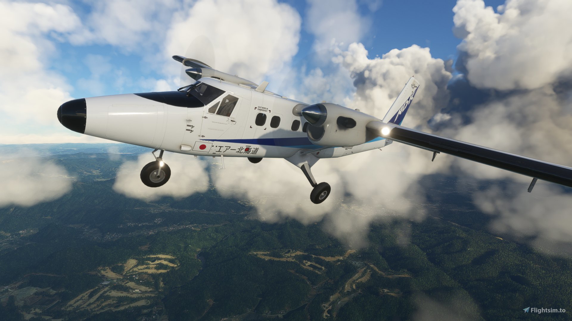 Aerosoft DHC6-300 Wheels Pax Twin Otter ADK - Air Hokkaido | 4K の