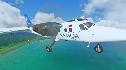 Aerosoft DHC6-300 Wheels Pax Twin Otter Samoa AIrways 5W-FAY | 4K