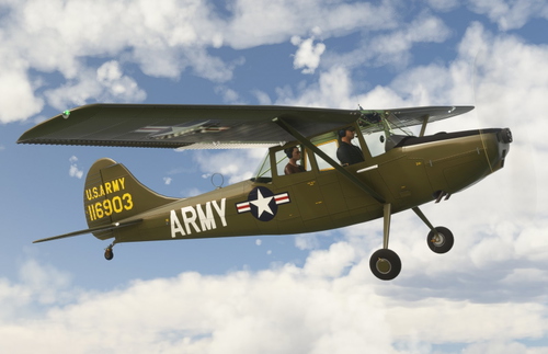 BlackBox Simulation Cessna L-19 "Bird Dog" ZK-FYA US ARMY (New Zealand)