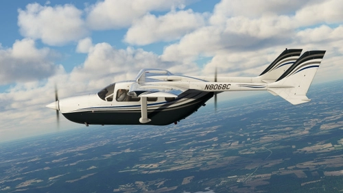 Blue and Grey Swoops Livery for Carenado C337 Skymaster