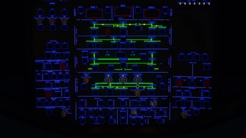 Blue Cockpit lights and Lightblue LCD for FBW A32NX