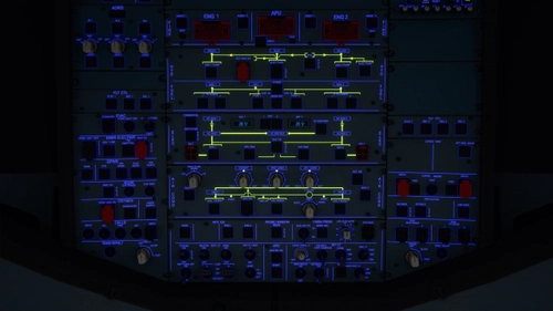 Blue Cockpit lights and Lightblue LCD for standard A320neo