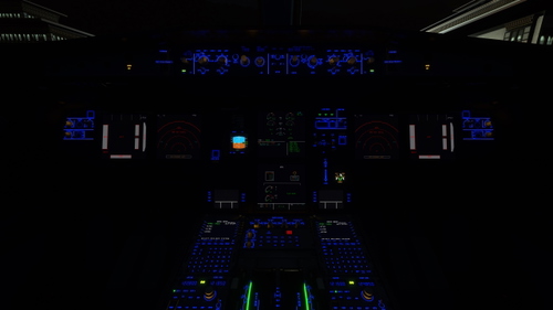 Blue Cockpit lights and Blue LCD for FBW A32NX