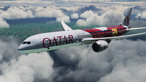 Boeing 787-10 Qatar Barcelona Livery thumbnail 2